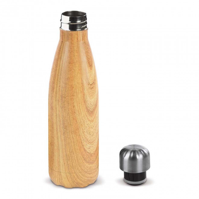 BOUTEILLE ISOTHERME PUBLICITAIRE EN INOX 500ML 'ASTRIO WOOD' 4J