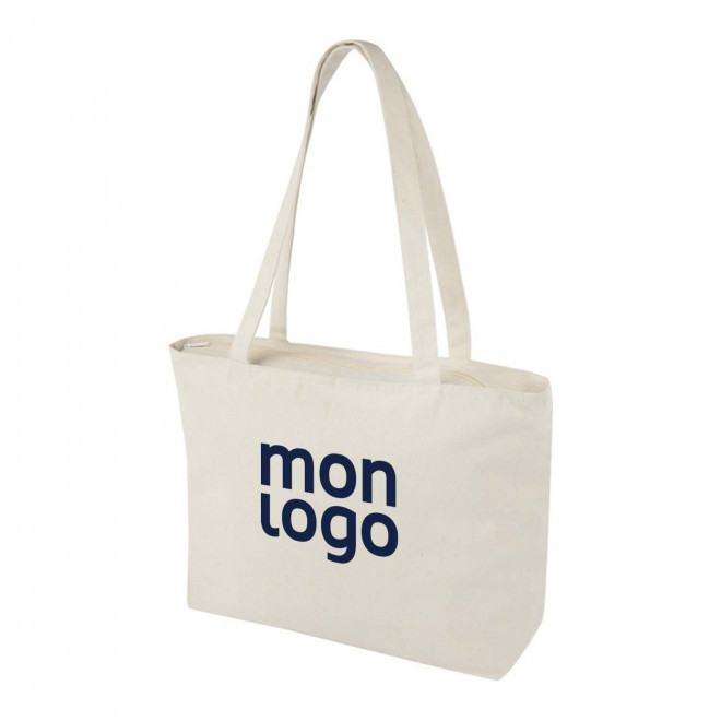 RAPIDE 4J   SAC SHOPPING ZIPPE PERSONNALISABLE 320G/M² 'PAVIR'