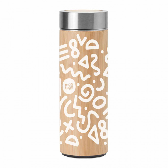 BOUTEILLE ISOTHERME PERSONNALISABLE BAMBOU 'MALARTIC' 4J