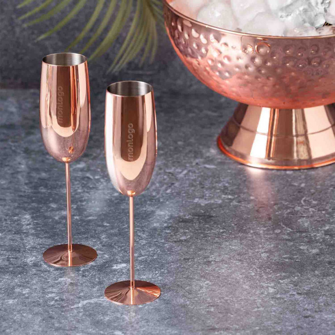 SET DE 2 VERRES PERSONNALISABLES 'GOLDY'