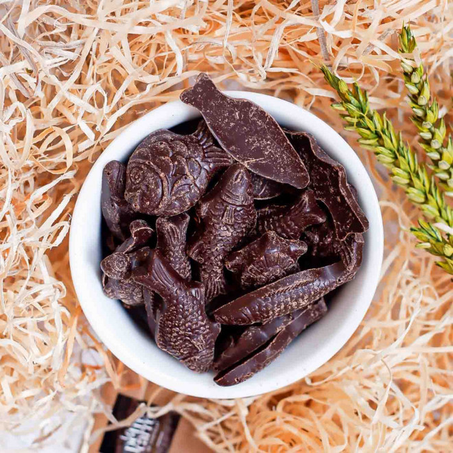 SACHET FRITURE AU CHOCOLAT PERSONNALISABLE 50G BIO 'MIAM'