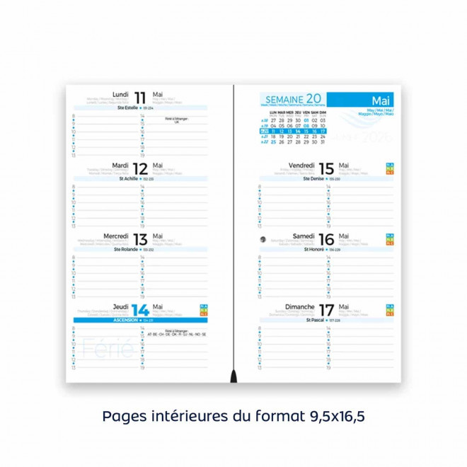 AGENDA PERSONNALISÉ 2025 PERSONNALISABLE 'PHARO'