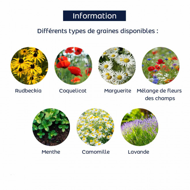 CARTE À PLANTER PERSONNALISABLE ENSEMENCÉE 140 G/M² 'HORTUS'