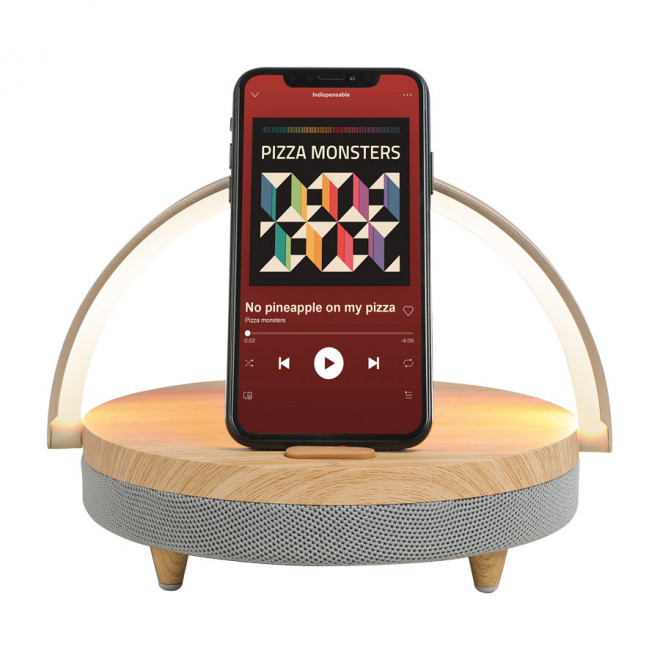 ENCEINTE LED PERSONNALISÉE CHARGEUR INDUCTION 5W LIVOO® 'DANNY'