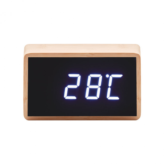 RÉVEIL RECTANGLE EN BAMBOU PUBLICITAIRE 'MANILA'