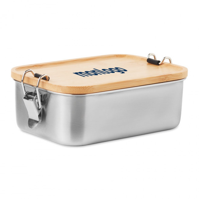 LUNCH BOX PERSONNALISÉE EN ACIER ET BAMBOU 'FIOCCHI'