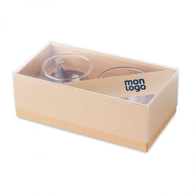 TASSES PERSONNALISÉES EN VERRE AVEC SOUS VERRES 'CHILLANCE'