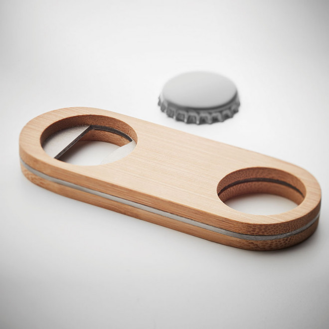 DÉCAPSULEUR PERSONNALISÉ EN BAMBOU 'SPIRE' 