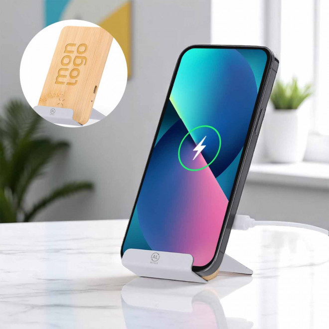 SUPPORT TELEPHONE CHARGEUR PERSONNALISE 'SUPPLY ALU'