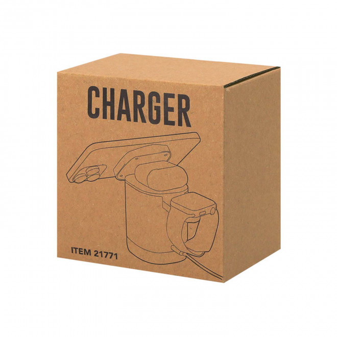 CHARGEUR 3 EN 1 RECYCLE PERSONNALISE 'POLYCHARG'