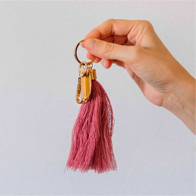 PORTE CLES POMPOM PERSONNALISE 'PANPAN'