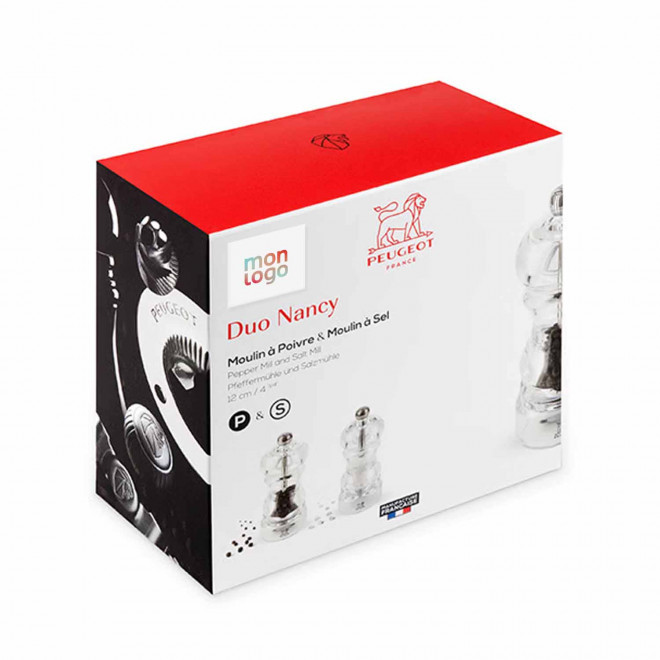 COFFRET 2 MOULINS SEL POIVRE PERSONNALISABLE 'DUO NANCY'A
