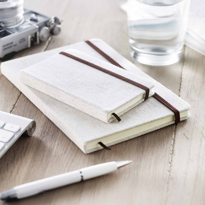 CARNET PERSONNALISABLE A6 RIGIDE TOILE 'PEGA'