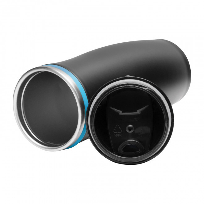 MUG ISOTHERME 400ML PERSONNALISABLE 'CREMA NOIR'