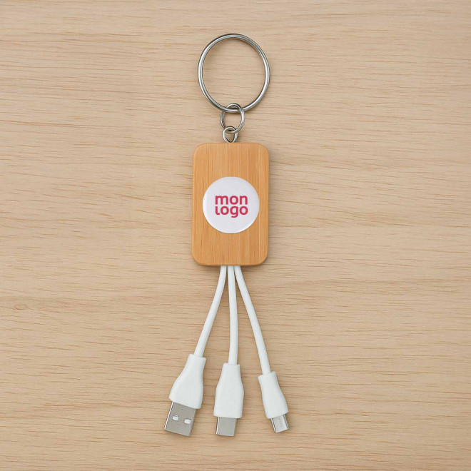 CABLE PORTE CLE PERSONNALISABLE 'MEDIACLE'