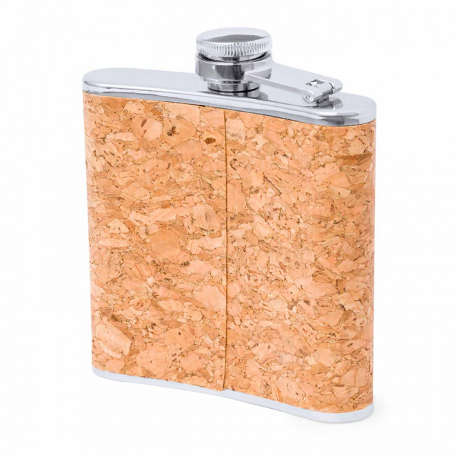 FLASQUE 170ML PERSONNALISEE EN INOX ET LIEGE 'GUDY CORK'