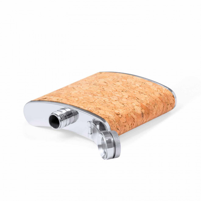 FLASQUE 170ML PERSONNALISEE EN INOX ET LIEGE 'GUDY CORK'