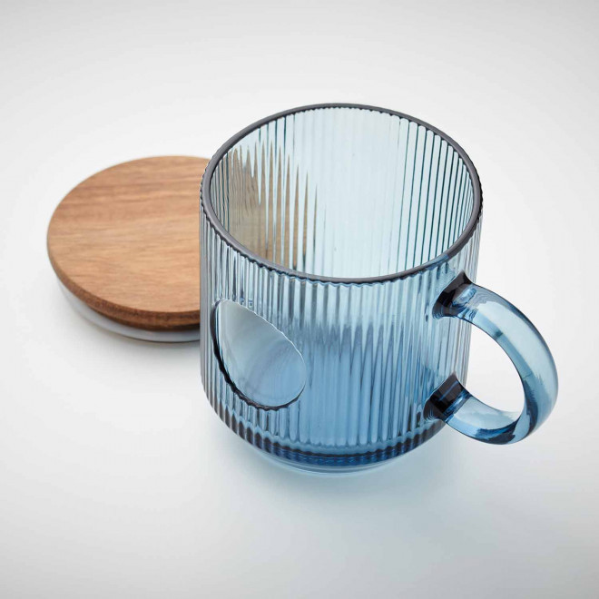 MUG VERRE NERVUREE PERSONNALISE300ML 'VIVIANE'