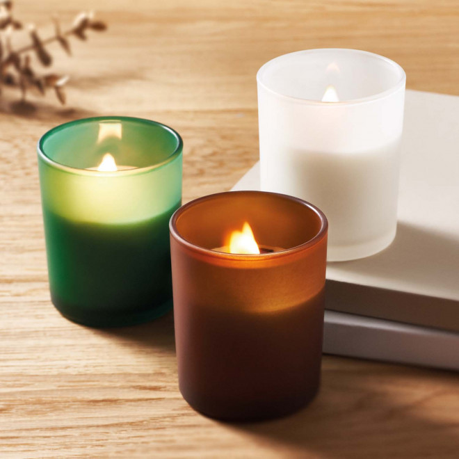 BOUGIE PERSONNALISABLE PARFUMEE MECHE BOIS 'BANILBO S'