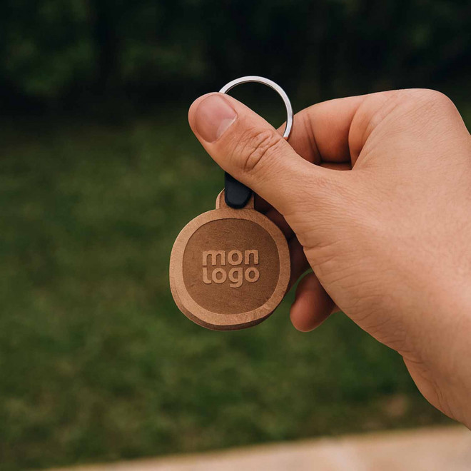 PORTE CLE EN BOIS PERSONNALISE SUR MESURE 'IRWIN 2CM'