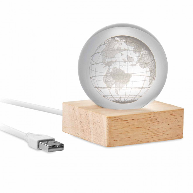 GLOBE LUMINEUX EN VERRE PERSONNALISABLE 'BOULGA'