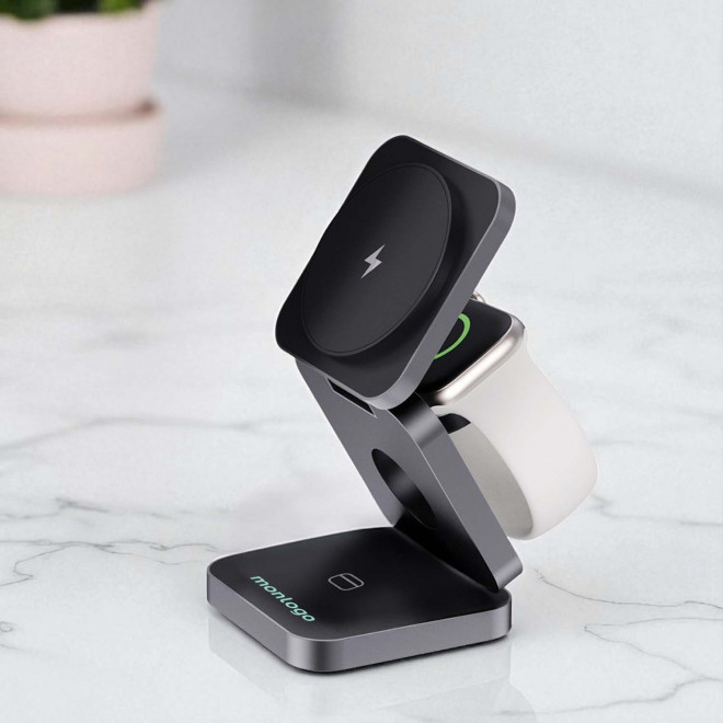 CHARGEUR PLIABLE 3EN1 15W PERSONNALISABLE 'URBAN'