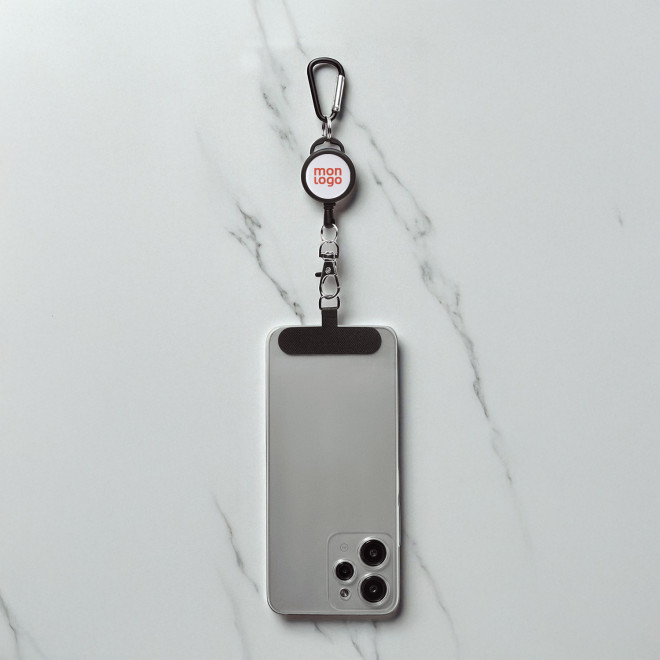 TOUR DE COU TELEPHONE PERSONNALISABLE 'RETRACTO'