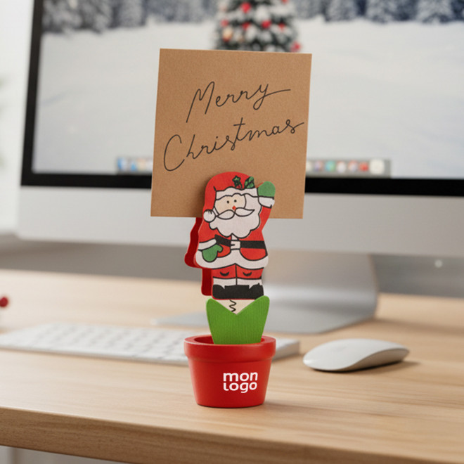 PORTE BLOCS DE NOEL PUBLICITAIRE 'SANTY'