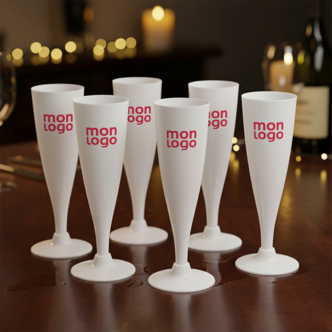 PACK 6 FLUTES REUTILISABLES PERSONNALISABLE 'PACKFLU'