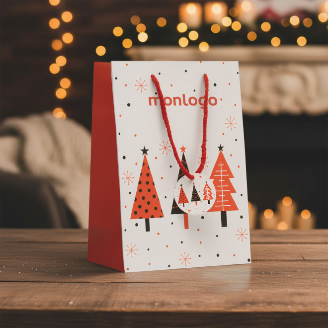 SAC CADEAU NOEL PERSONNALISE 'KADEAU MEDIUM'