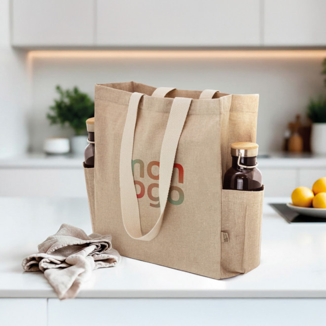 SAC EN COTON RECYCLE AVEC POCHE PERSONNALISABLE 'SOCLO'