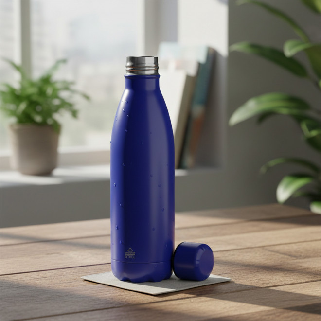 GOURDE PERSONNALISABLE ISOTHERME ACIER RECYCLE 500ML 'LOS'