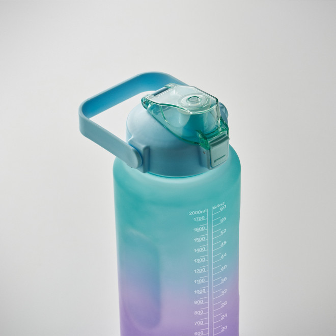 GOURDE PUBLICITAIRE AVEC POIGNEE ET PAILLE  2L 'DAYLY'