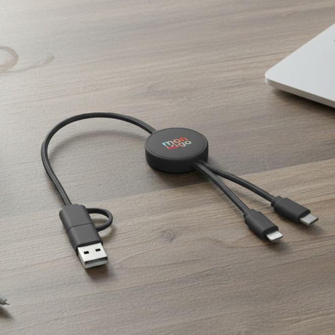 CABLE DE CHARGE PERSONNALISABLE 'ONTARIA COURT ABS'