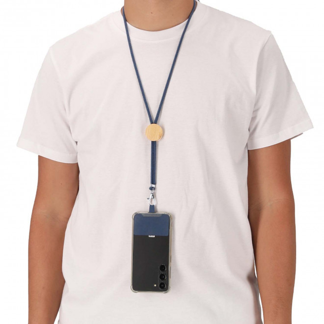 TOUR DE COU TELEPHONE PERSONNALISE 'NURAS COTON COLOR'