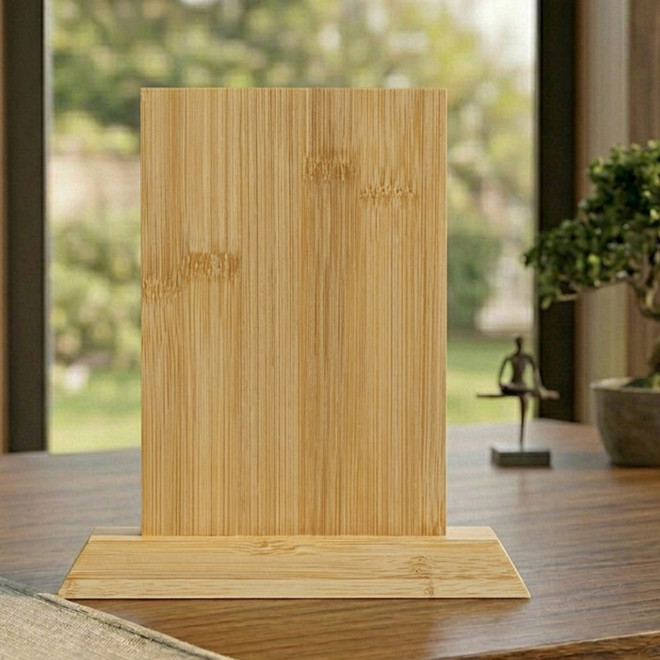 TROPHEE EN BAMBOU PERSONNALISE 'FAUSTINO RECTANGLE'