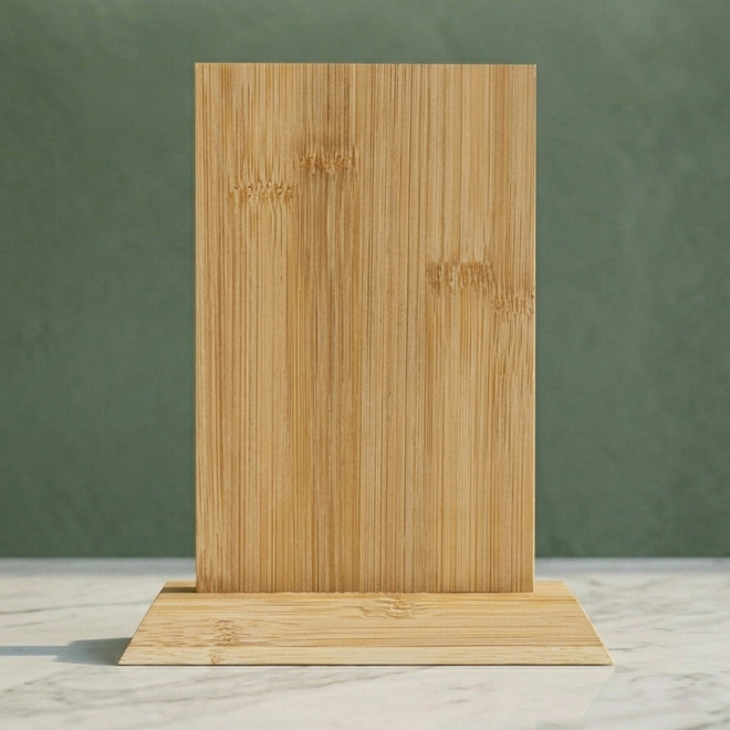 TROPHEE EN BAMBOU PERSONNALISE 'FAUSTINO RECTANGLE'