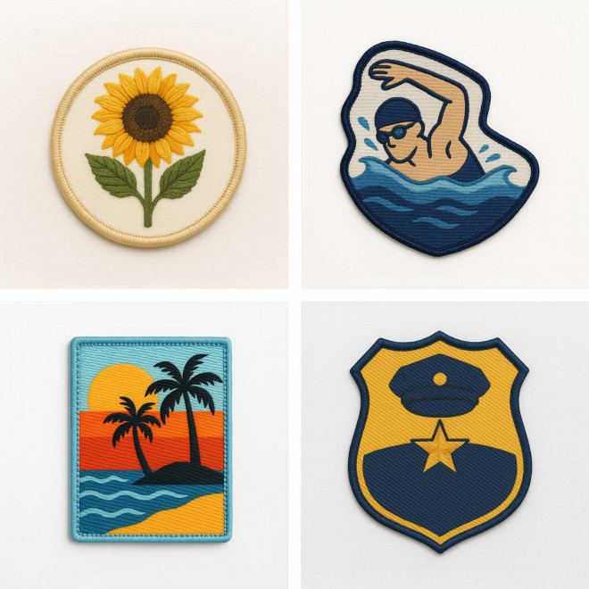 ECUSSON TISSE A COUDRE PERSONNALISABLE  'CRAT'