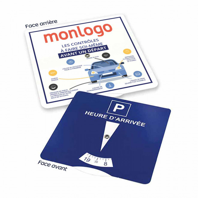 DISQUE DE STATIONNEMENT PUBLICITAIRE 'APARKA CONTROLES'