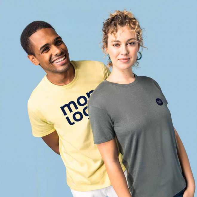 TEE SHIRT PERSONNALISABLE BIO COULEUR MIXTE 'KARIBA 190'
