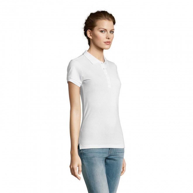 RAPIDE 4J   POLO PUBLICITAIRE FEMME 'PEOPLE' BLANC 210 GR/M²