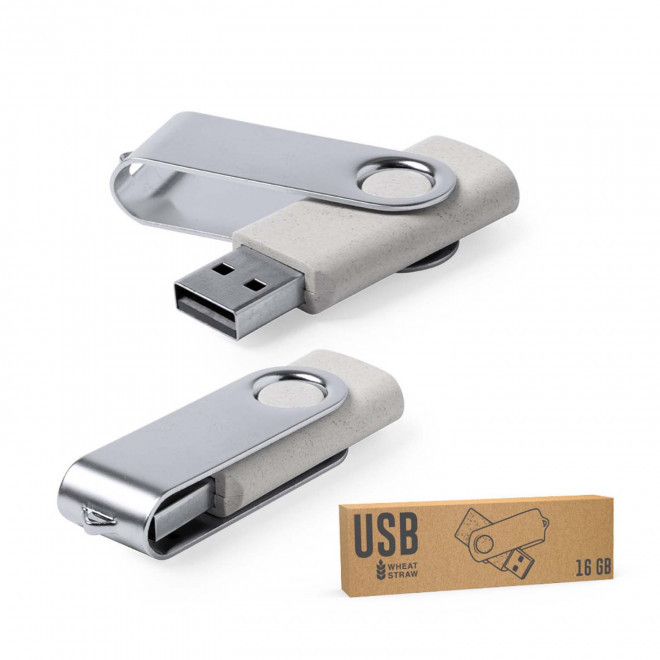 CLE USB PAILLE BLE PERSONNALISABLE 'TWISTER BLE' 16 GO
