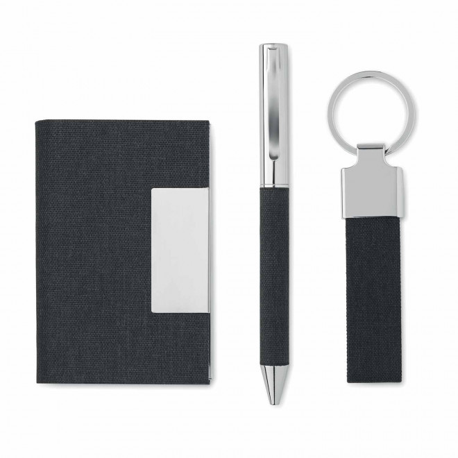 COFFRET PERSONNALISABLE STYLO PORTECLE PORTCARTE 'SCRIB'