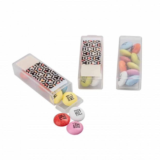 BOITE DE LENTILLES PERSONNALISABLES EN CHOCOLAT 'SMARTY'