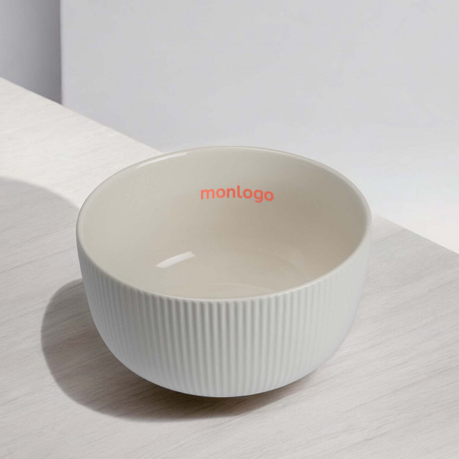 BOL EN CERAMIQUE PERSONNALISE 550 ML NERVURE 'VIVIANE'