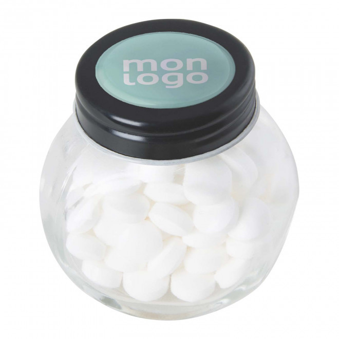 BONBONNIERE PASTILLES A LA MENTHE PERSONNALISABLE 'MINTIE'