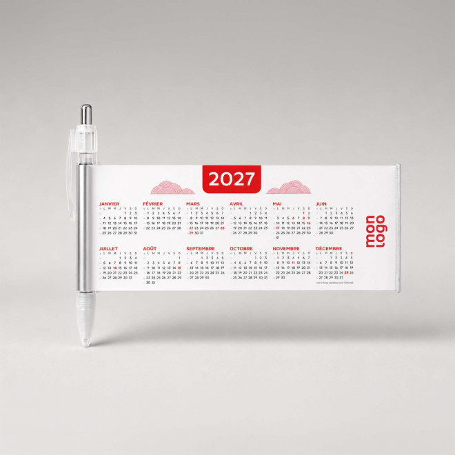 CALENDRIER STYLO BANNIÈRE PUBLICITAIRE 'SCROLL DATE'