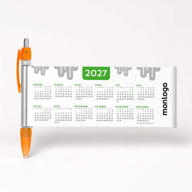 CALENDRIER STYLO BANNIÈRE PUBLICITAIRE 'SCROLL DATE'