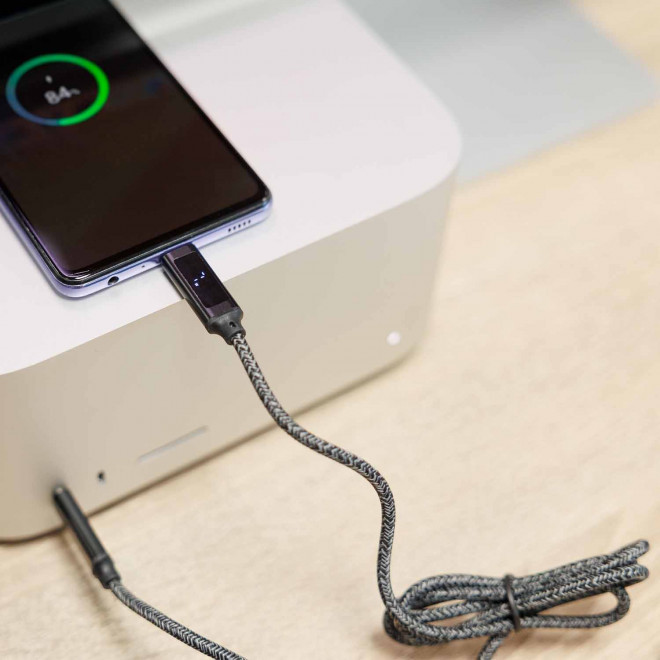 CABLE DE CHARGE PERSONNALISE EN  NYLON 65W 'SPOODY'