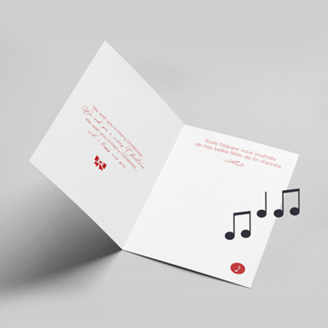 CARTE MUSICALE PERSONNALISEE 'NIBEL MUSIC' A5